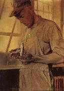 Grant Wood The Product checker painting